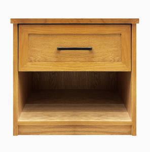 Oak Night Table With 1 Drawer & Lower Shelf