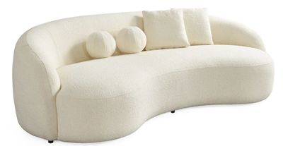 Florence Curved Sofa With Plush Cushions
