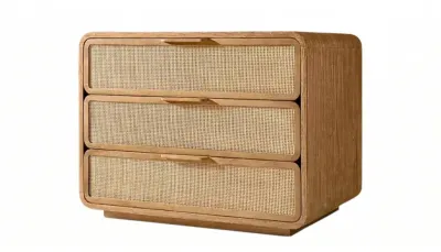 Boho-Chic Cane Nightstand