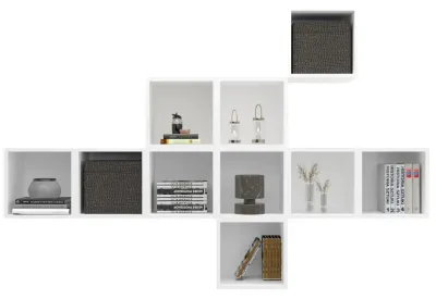 Cube Wall Unit With 10 Open Shelves