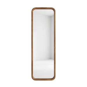 Nia Chamfered Solid Oak Full-Length Mirror for Minimalist Décor