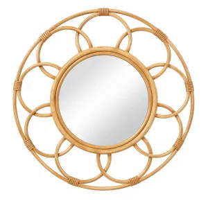 Bamboo Round Mirror