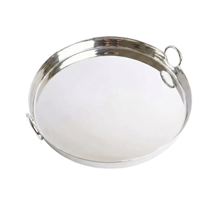 Ring Silver Round Tray – Nickel-Coated Brass
