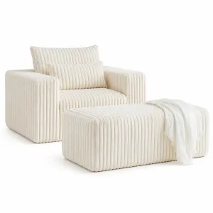 Zeya Armchair with Pouf