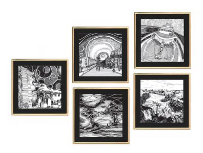 Set of 5 Egypt Paintings