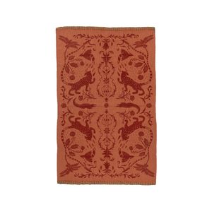 Fauna Handwoven Cotton Kilim Rug – Intricate Floral Design