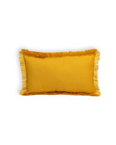 Twenty-One Tweed Frill Cushion (Sunshine)