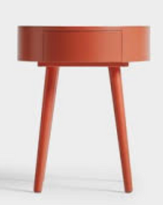 Maple Night Table - Round Design - Sturdy Wood