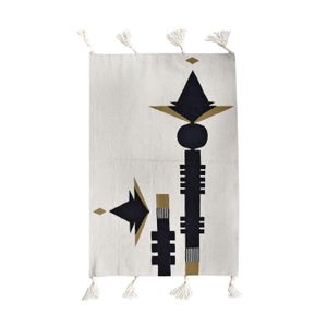 Bamboo Handwoven Kilim Rug - A Stylish Geometric Accent Piece
