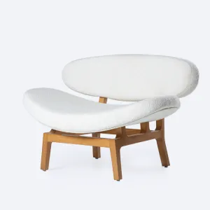 Mode Lounge Chair In Beech Wood & Premium Upholstery