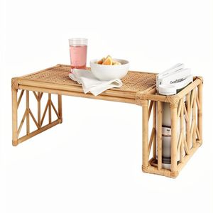 Rattan Side Table With Magazine Rack