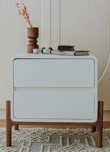 Foli Night Table - 2 Drawers - White Color