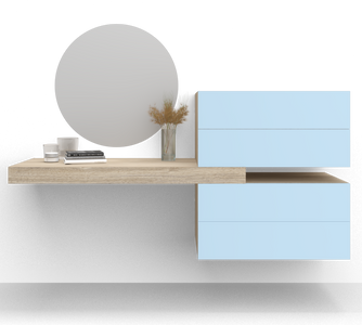Floating Dresser With 4 Drawers