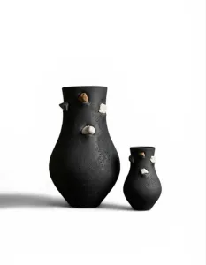 Earth Stone Pottery Vases Set