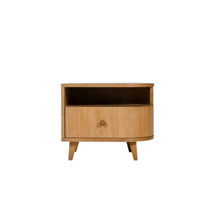 Luna Nightstand - Oak Veneer Bedside Table