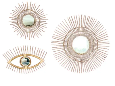 Ora Boho Chic Mirror Set - 3 Pieces