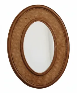 Aurora Bamboo and Cané Mirror – Natural Rustic Charm