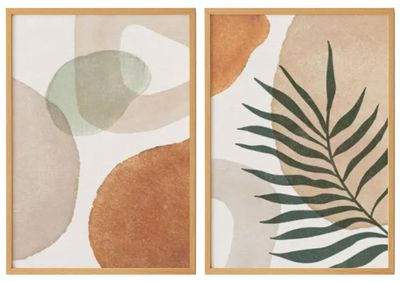 Earthy Tones Nature Wall Decor – Set of 2