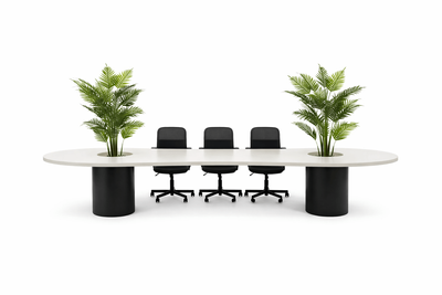 طاولة اجتماعات بتصميم نباتي