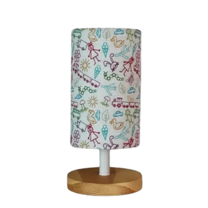 Joy & Fun Kids Table Lamp with Wood Base  - YL-T-2603