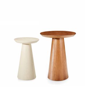 طقم طاولة جانبية دولس 2 - قطعتين - خشب عالي الجودة - سطح دائري