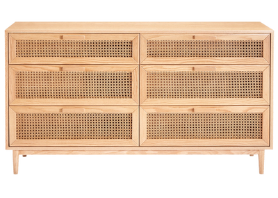 Sidra Cane Chest of Drawers With 6 Spacious Drawers