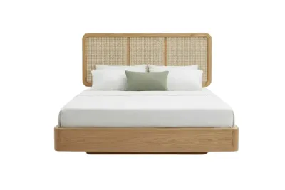 Levitate Bed With Cane And Oak Base & Head Board