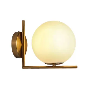 Modern Wall Lamp ARK W3 – Gold & Frosted Elegance
