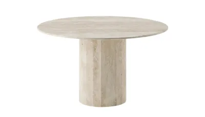 طاولة طعام دارا من رخام الترافرتين