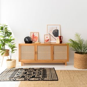 Flores Rattan Buffet With Beech Wood Structure