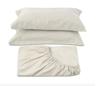 Off-White Fitted Sheet + Pillowcases (400 TC)