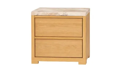 Rima Wooden Commode With Marble Top