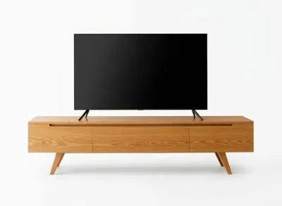 Luca Beech Wood TV Unit With Sleek Design