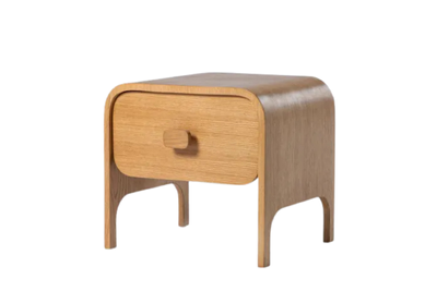 Hazel Minimalist Wooden Bench With Curved Design