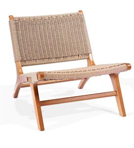 Terri Boho Woven Chair – Natural Zan Wood Frame