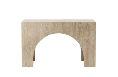 Arched Console Table - Travertine Marble