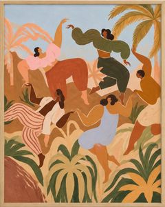Dancing Queens Canvas Print with Wood Frame