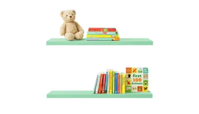 Set of 2 Floating Shelves - All Wooden