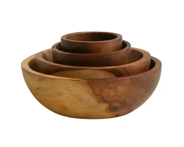 Wooden Bowl Set – Set of 4