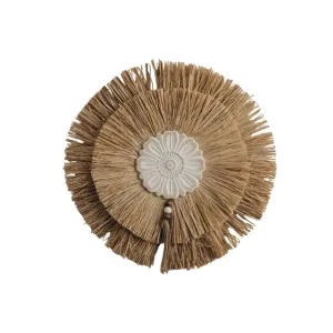 Straw Flower Medallion Wall Hanging
