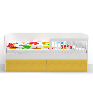 سرير أطفال ليغو قابل للتحويل – متعدد الاستخدام مع أدراج