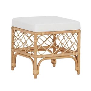 بوف من الخيزران مع وسادة مبطنة