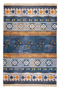 Badawi Digital Woven Rug Blue