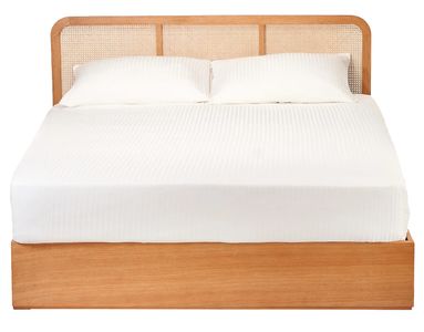 Retro Cane Bed With Chamfered Edges