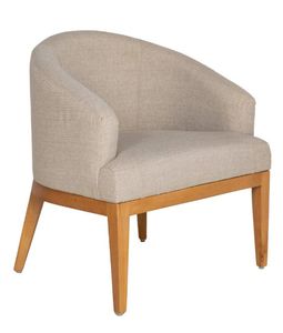 Duetto Upholstered Armchair With Counter Wood Frame