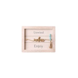 Just Relax Frame – Wooden Decor with Tassel Detail