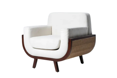 Entwine Armchair In Beech Wood & Cane