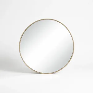 Polly Round Minimalist Wall Mirror – Boho Accent