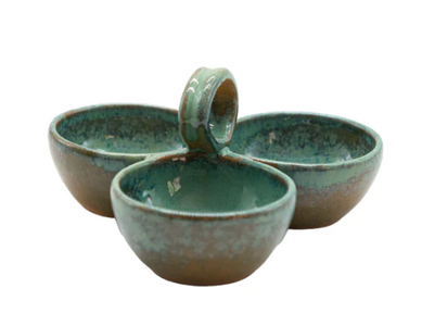 Earthy Triple Serving Bowl