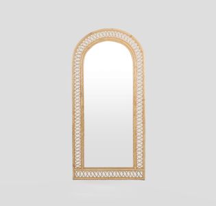 Cermin Handmade Bamboo Arch Mirror